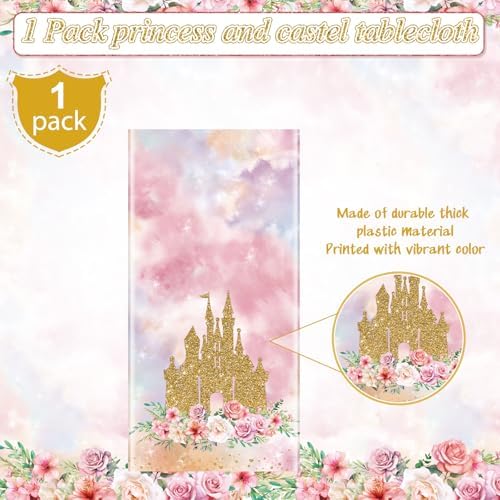 1 Pack Princess Tablecloths Birthday Decorations