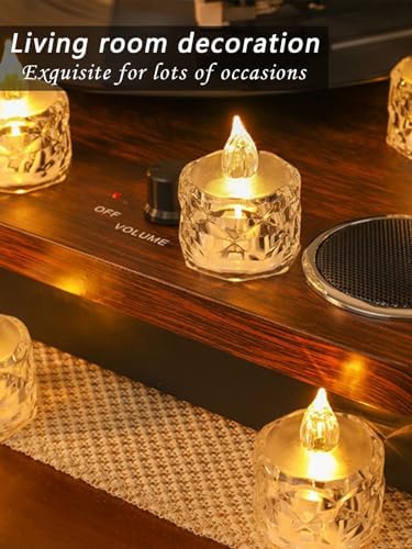 24 Piece Flashing Battery LED Votive Candles for Decorations