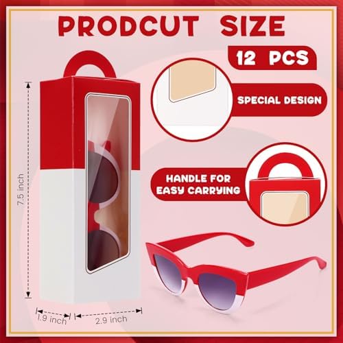 24 Pcs Red and White Party Favors Set for Anime Birthday Wedding Decorations