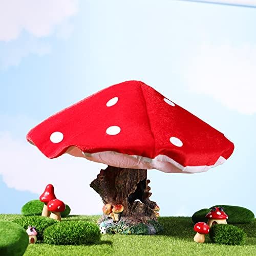 NUOBESTY Kids Red Plush Mushroom Costume Hat