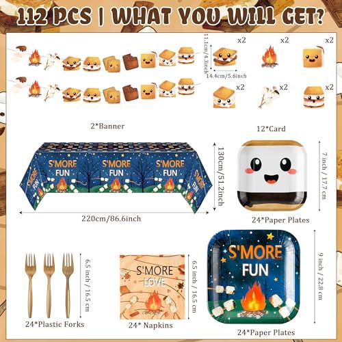 SMores Camping Party Set for 24 Guests