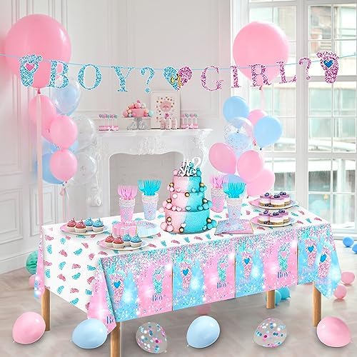 Miucat Gender Reveal Party Decor Set 146Pcs