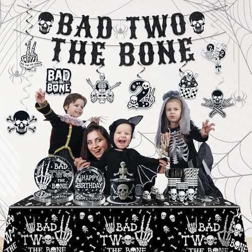 Bad To The Bone 139pcs Boy Birthday Party Decor Set
