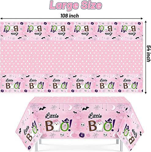 Haooryx Little Boo Table Covers 3 Pack Halloween Party Decor