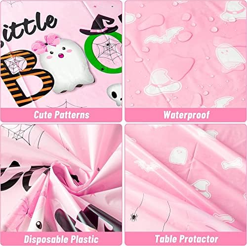 Haooryx Little Boo Table Covers 3 Pack Halloween Party Decor