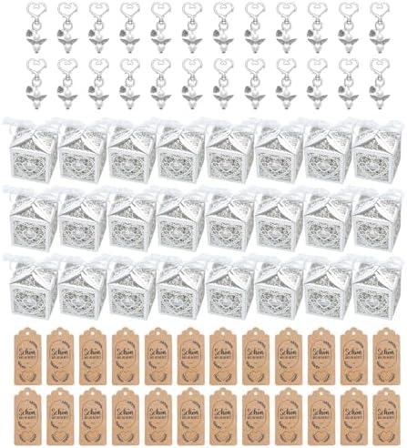 Pack of 24 Wing Charm Keychains with Organza Bags