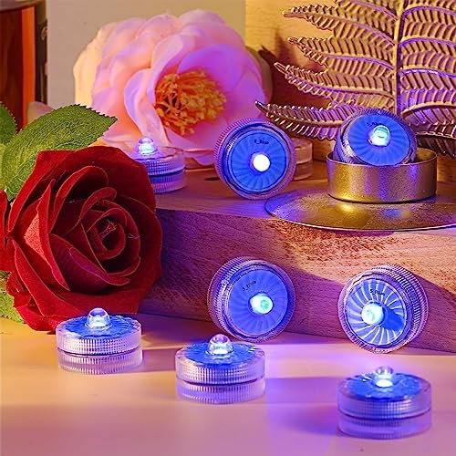 Blue Submersible LED Lights 12 Pack for Vases Pools and Decorations