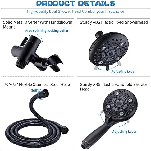 G Promise High Pressure Dual Shower Head Combo