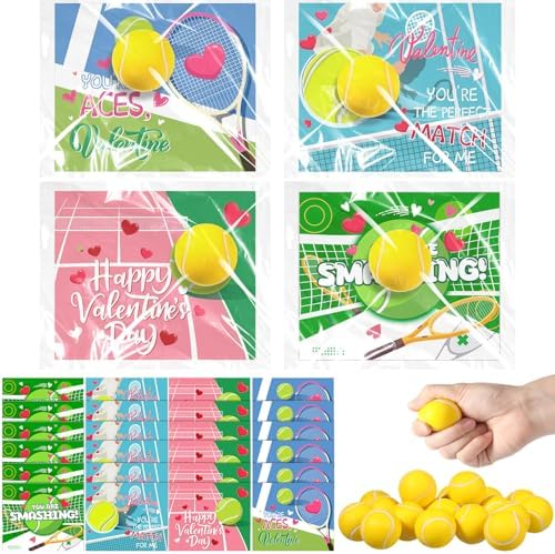 Blosssound 24 Pack Valentines Day Cards with Stress Balls
