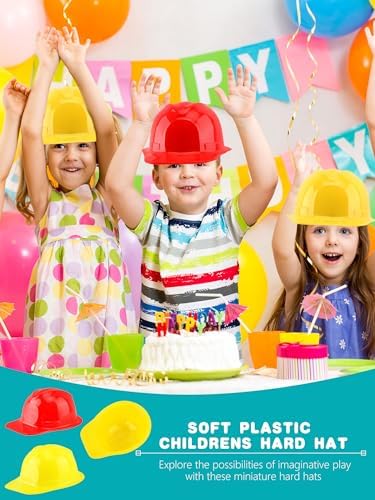 48 Pcs Kids Construction Party Hats for Halloween Cosplay
