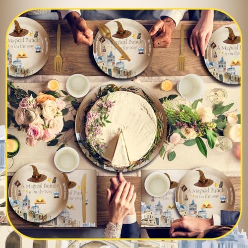 Magic Wizard Party Tableware Set 350 Pcs for 50 Guests