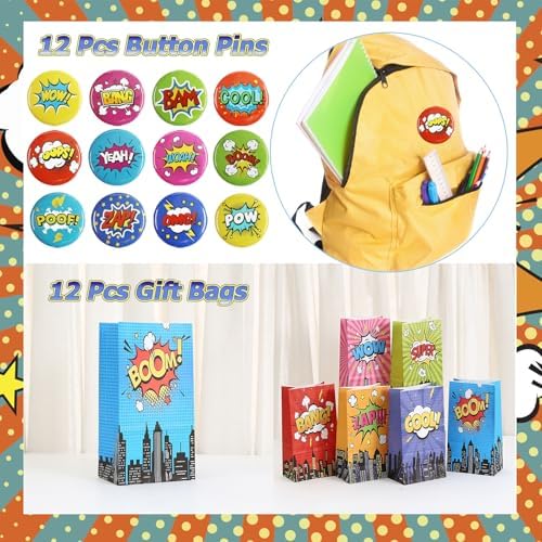 158Pcs Hero Themed Party Favor Kit
