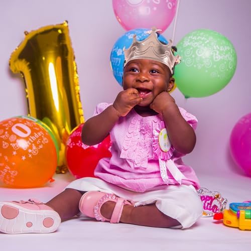 LUOZZY 16pcs Birthday Crowns for Kids