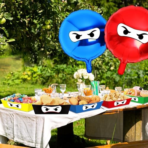 Zhehao 24 Pcs Ninja Party Paper Trays Set