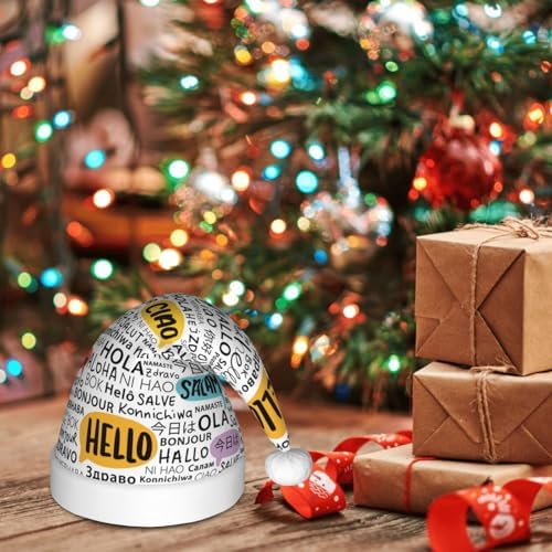 Hello Santa Hat for Kids Baby Christmas Hat