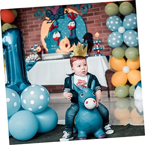 VICASKY 12pcs Glitter Birthday Crowns for Kids Party Decorations and Photo Props