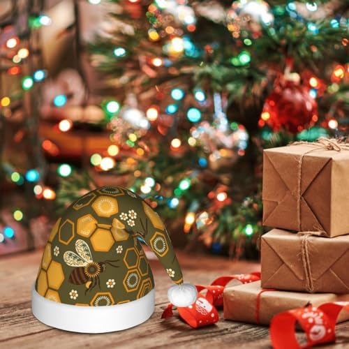 Kids Christmas Santa Hat with Honeycombs