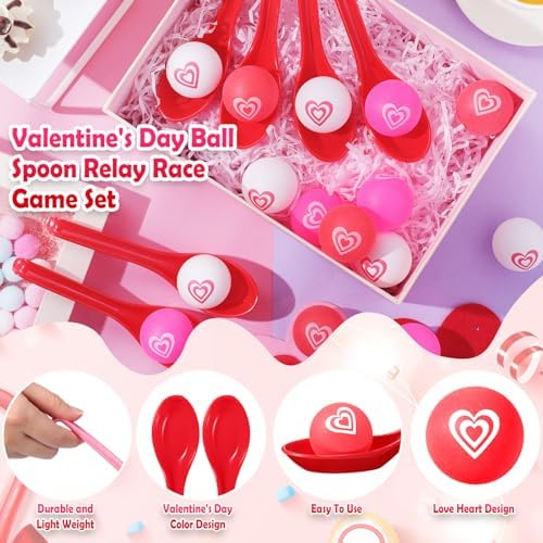 24 Piece Spoon Relay Race Game Set for Adults