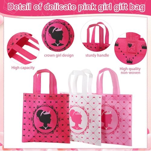 HyDren 147 Pcs Pink Girls Party Favors Set