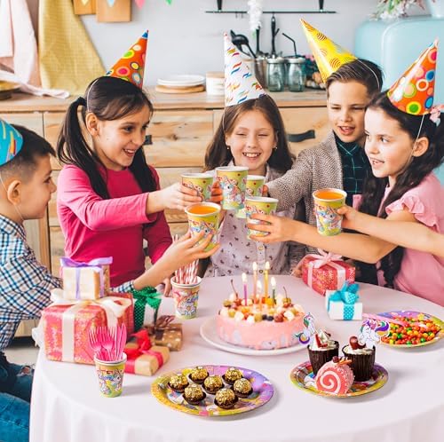 136 Pcs Unicorn Birthday Decorations Party Supplies Kit for Girls