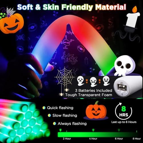 Bietrun 138PCS Glow in the Dark Party Supplies Set