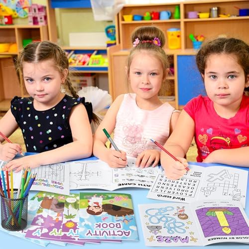 Easter Activity Books for Kids - 24 Pcs Mini Games Coloring Set