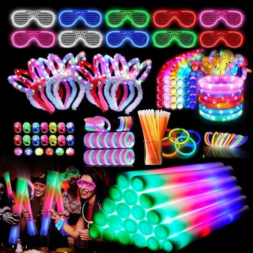 Bietrun 138PCS Glow in the Dark Party Supplies Set
