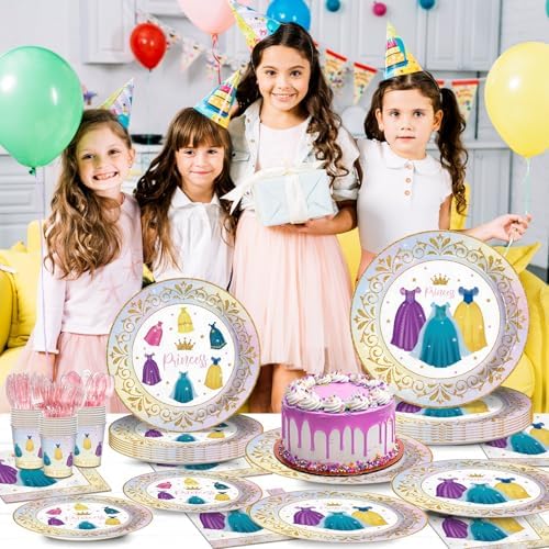 Princess Birthday Party Tableware Set 24 Guests