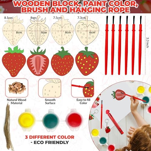 Strawberry Birthday Party Favors Kit 146 PCS