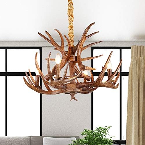 Rustic Antlers Chandelier 4 Light Farmhouse Design