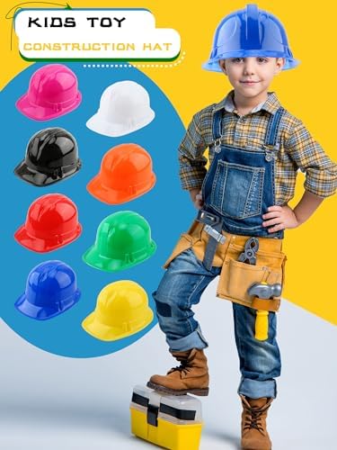 150 Pack Kids Plastic Construction Hard Hats for Boys Girls Party Supplies