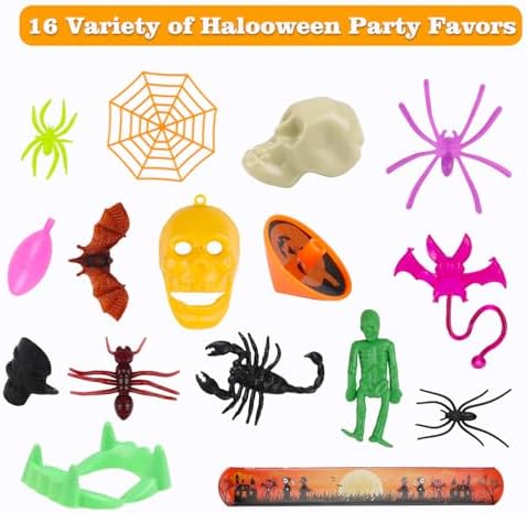 130pcs Halloween Party Toys Assortment for Kids