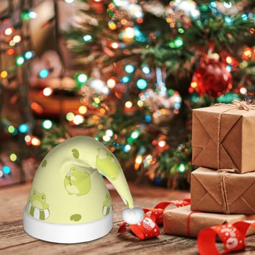 Cute Frog3 Santa Hat for Kids Baby Christmas Headwear