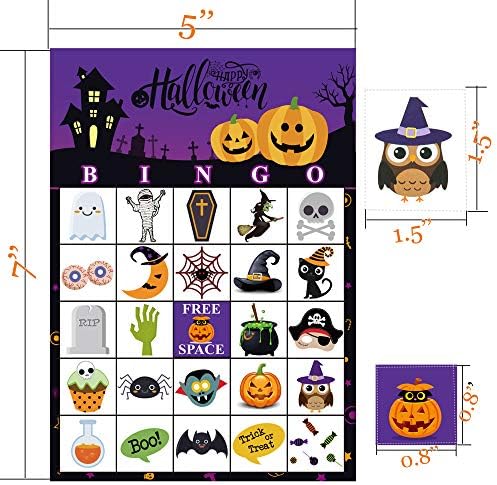Funnlot Halloween Bingo Game for 24 Players