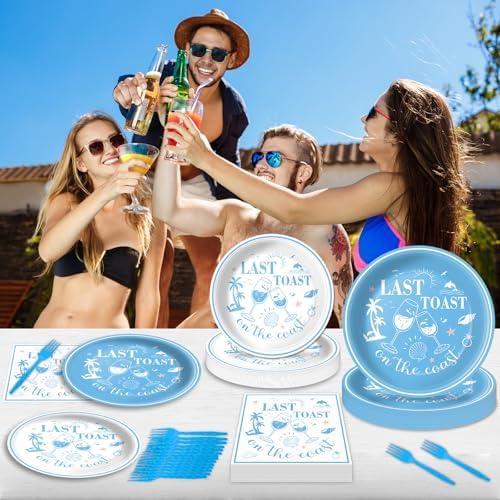 Coastal Bachelorette Party Tableware Set 100Pcs for 25 Guests