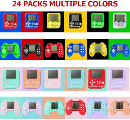 DOEA 24 Pack Video Game Keychain Party Favors for Kids