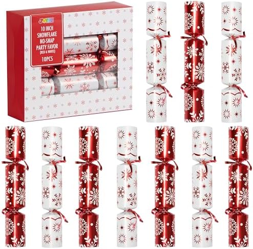 JOYIN 10 Pack Christmas Party Favors with Snowflake Design