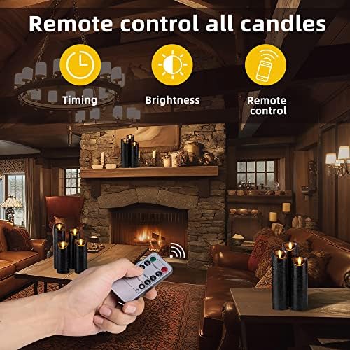 Hausware 9 Piece Flameless Candles with Remote Control Timer