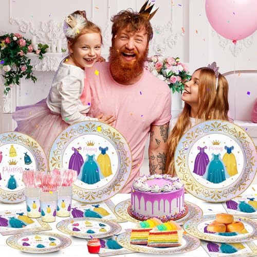 Princess Birthday Party Tableware Set 24 Guests