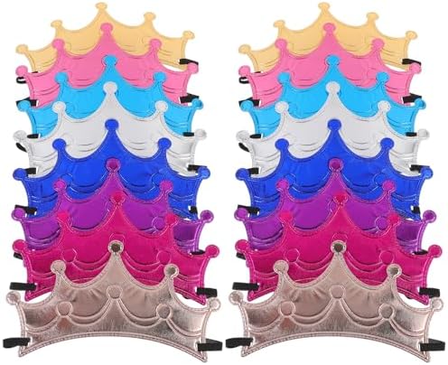 LUOZZY 16pcs Birthday Crowns for Kids