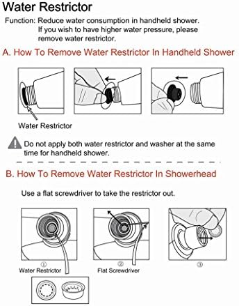 5-Inch Anti-Clog High Pressure Dual Shower Head with Handheld Spray and 5 Ft Hose