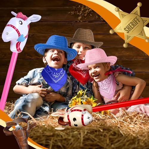 Toulite 36 Pcs Cowboy Party Costume Set