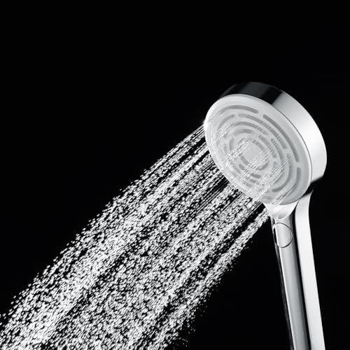 3-Function Detachable Handheld Shower Head with High Pressure Black