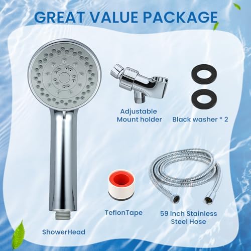 Axioblis 5 Function High Pressure Handheld Shower Head