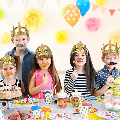 Jexine 100 Pieces Foam Crowns Set for Kids