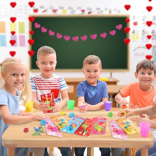 30 Pack Hatching Dinosaur Eggs Valentine Party Favors