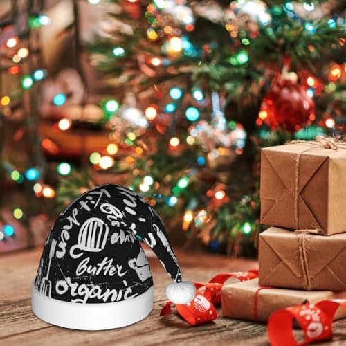 Pasta Bacon Santa Hat for Kids Christmas Party Headwear