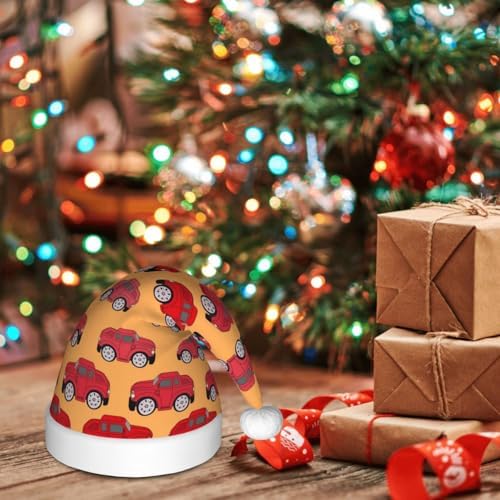 Red Cars Santa Hat for Kids Christmas Party Headwear