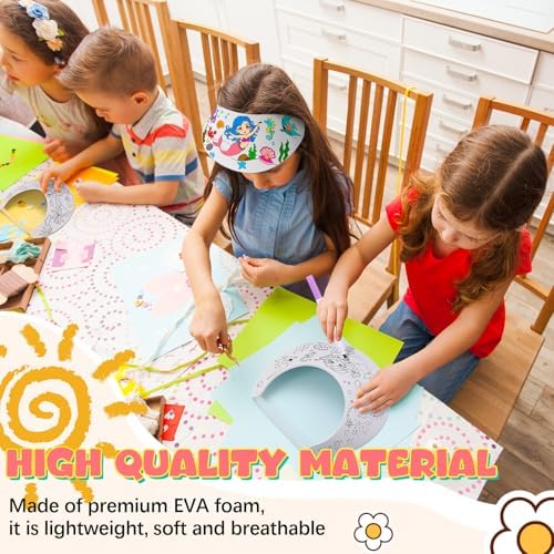 Hercicy 54 Pcs Foam Visors for Kids DIY Crafts