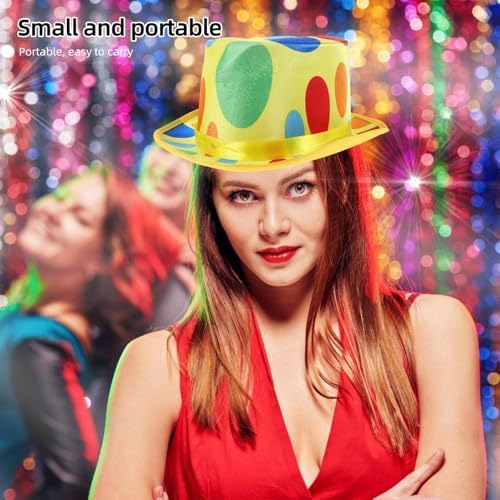 LUOZZY Colorful Clown Hat for Halloween Cosplay Party